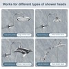 BRIGHT SHOWERS 13 Inch Shower Head Extension Arm with Flange
