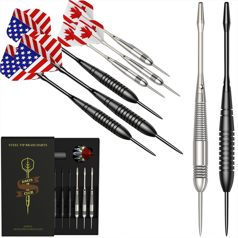 Professional Steel Tip Darts Set - Dart Board Darts Brass