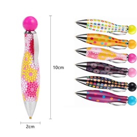 6Pcs Diamond Painting Drill Pens 5D DIY Diamond Painting Point Drill Pen Tools Sticky Pen Rhinestone Picker Quick Point Pen Cross Stitch Embroidery Accessories for Nail Art Decoration