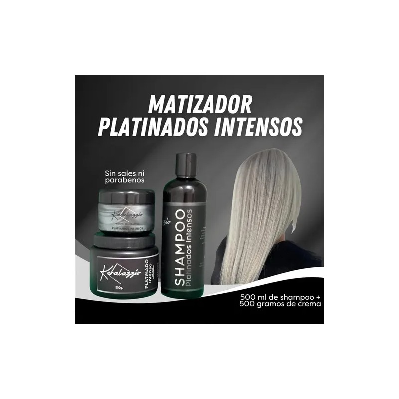 Matizador Platinados Premium 2 Cremas + Shampoo 500ml