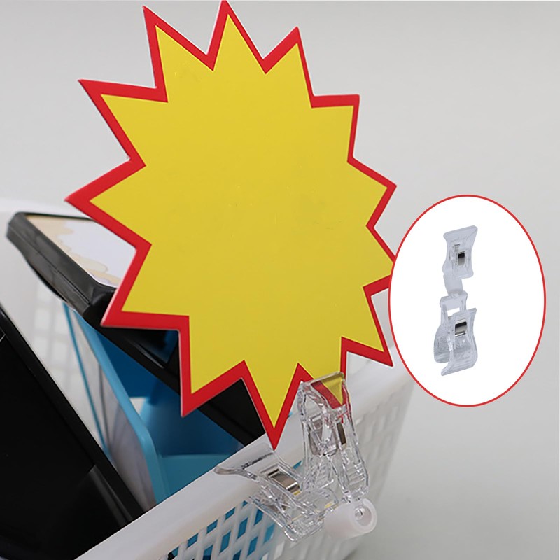 CM Hardware Transparent Pop Clip Holder Set of 10 Pop