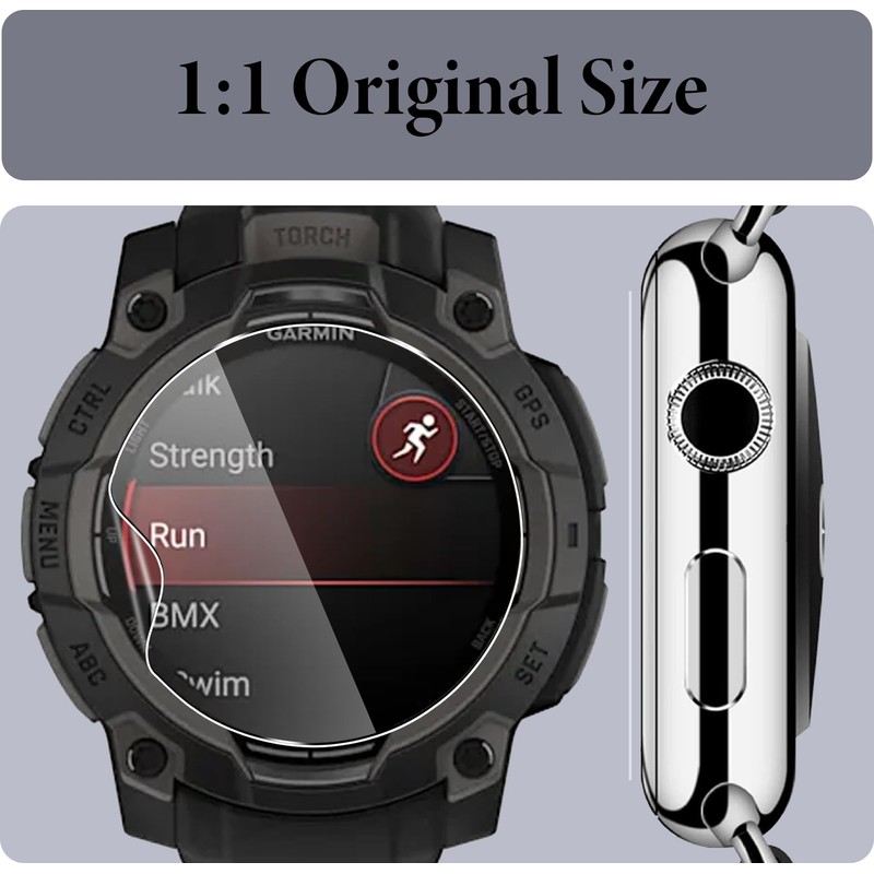Murmure Screen Protector for Garmin Instinct 3 45mm, 3 Pack