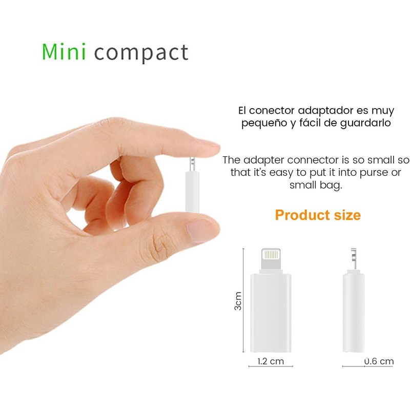 ICOVERI USB C to Light-Ning Adapter (Pack 2 Pack), PD