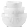 Large Ceramic Mixing Bowls, White Kitchen Bowls (1QT/2.3QT/4.6QT), Set of