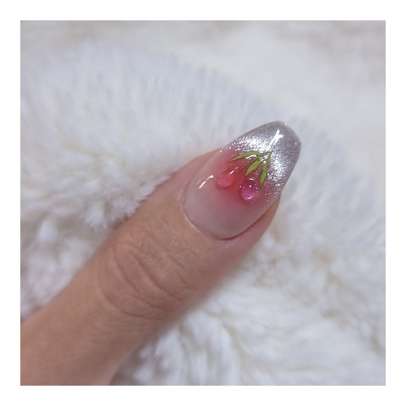 Tulip Cheek Magnet Handmade Nail Tips - Medium Oval /