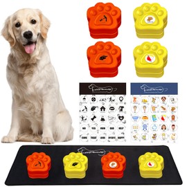 BUYVIKAY Dog Buttons, Colourful Dog Buttons, Talking Dog Buttons, Pet Training Button Set, Dog Buttons for Communication, Dog Button for Talking to Your Dog
