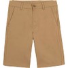 Nautica Boys' School Uniform Flat Front Twill Short, Burnished Khaki