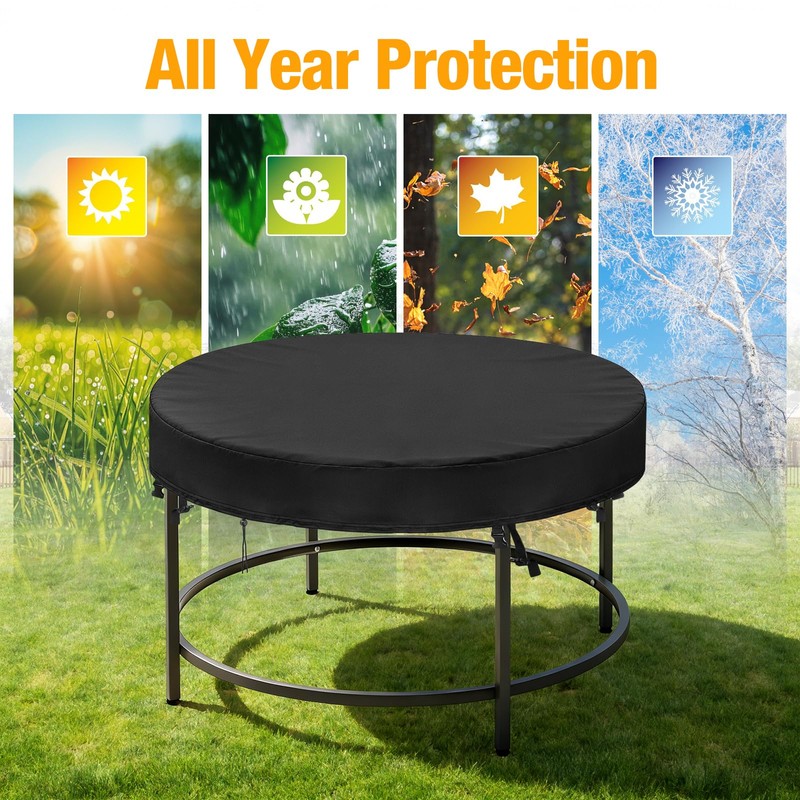 Hohong Table Top Cover Waterproof 150×15 cm, 420D Round Outdoor