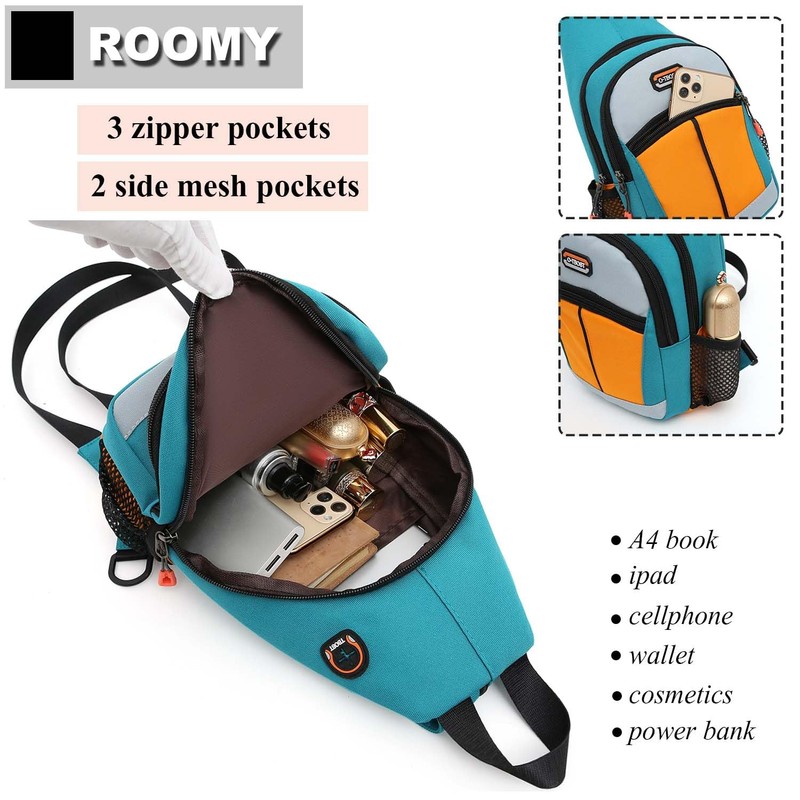 Semikk Small Sling Bag Crossbody Backpack for Men Women Sling