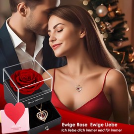 Eternal Rose, Preserved Real Roses, Handmade Flowers Rose Box, Romantic Gift Box for Mother's Day, Valentine's Day, Christmas Day, Engagement, Marriage, Women, Grandma, Wife, Anniversary, Birthday
