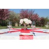 AmaCasa Non-Woven Table Runner with Flower Design 23 cm /