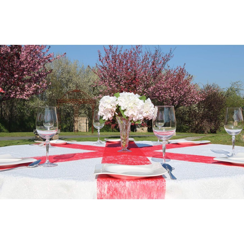 AmaCasa Non-Woven Table Runner with Flower Design 23 cm /