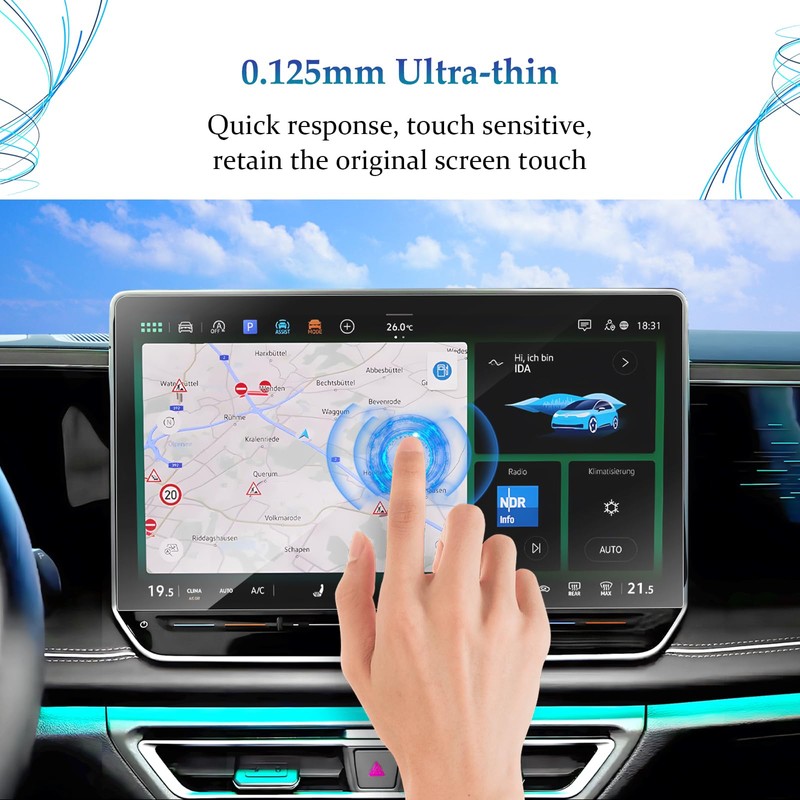 SKTU Screen Protector Compatible with Kiα Ceed Ceed X 2019-2021