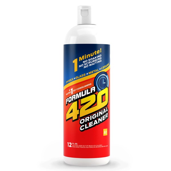 Formula 420 A1 PYREX GLASS METAL CERAMIc Original Cleaner Cleaning Fluid for Glass, Metal & Ceramic Cleanser | 12 Fl Oz