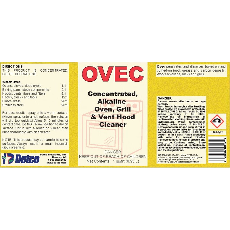 Detco Detco-OVEC - Industrial Oven & Grill cleaner for Restaurant,