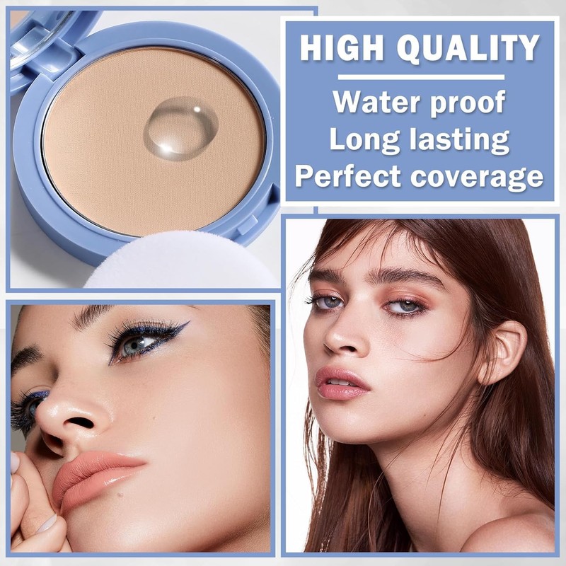 Polvos Compactos Maquillaje Matte Pressed Powdern Polvos Fijadores Maquillaje Facial