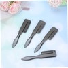 LALAFINA 6pcs Folding Stainless Steel Eyebrow Combs for Professional Makeup