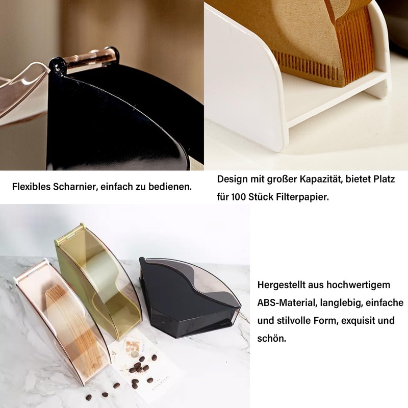 Coffee Filter Holder Storage Coffee Filter Paper Dispenser Box with
