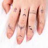 2 Sheets Fake Temporary Tattoos Finger Tattoo Stickers Tiny Tattoo