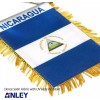 Anley 4 X 6 Inch Nicaragua Fringy Window Hanging Flag