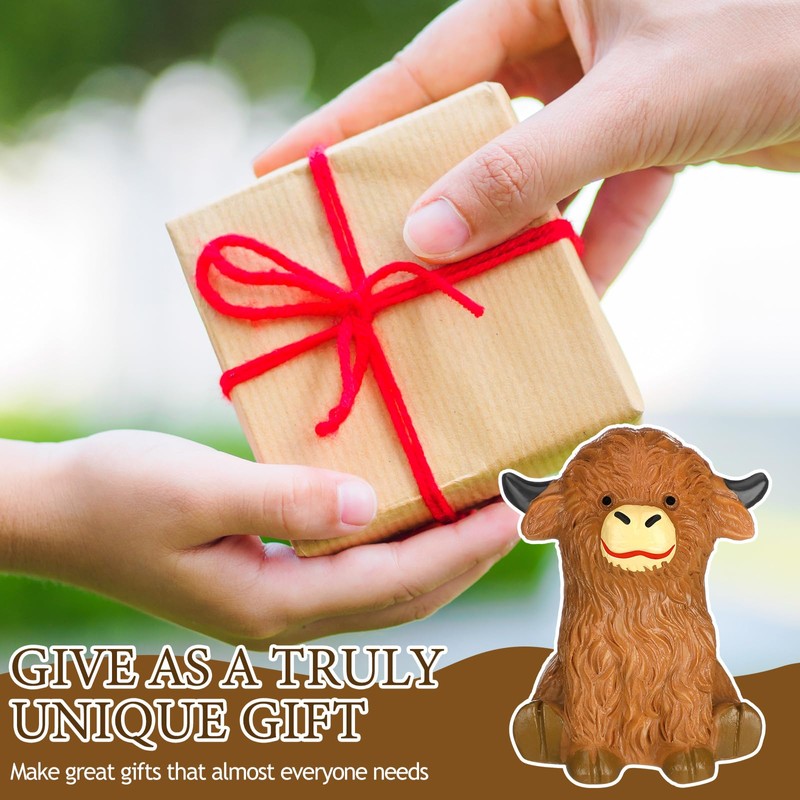 Honeydak 2 Pack Toilet Bolt Caps Decorative Highland Cow Toilet