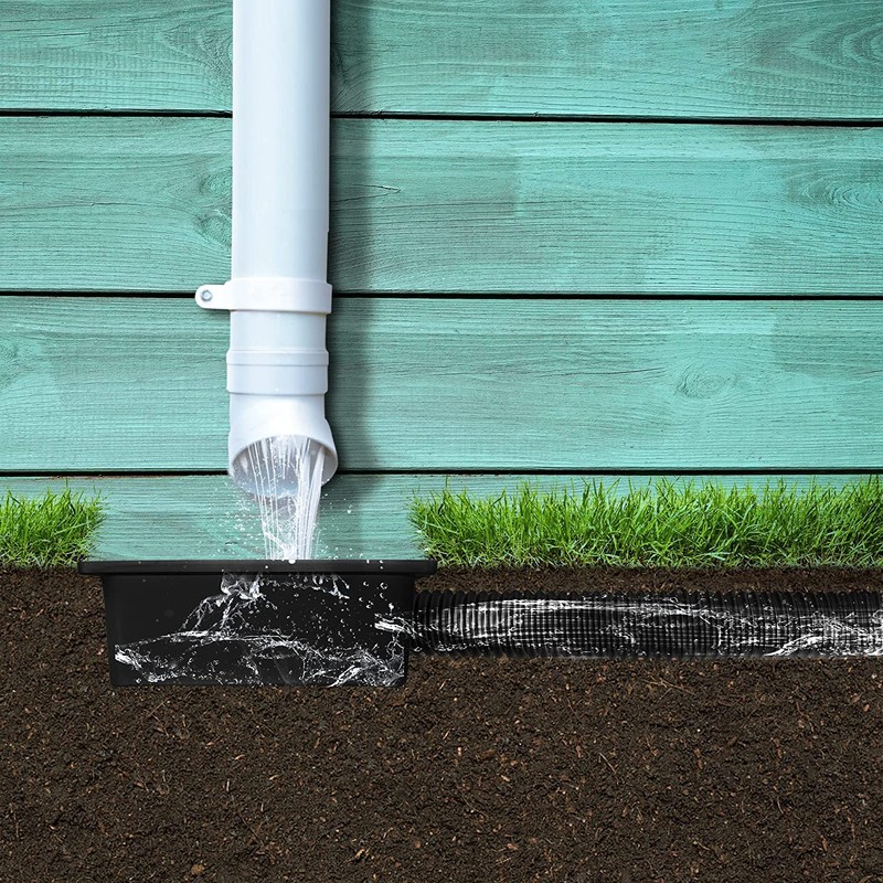 Catch Basin Drain Kit,Downspout Extension Kit,Gutter Downspout Extensions Set Flexible