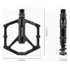 Pedal De Bicicleta Mtb Para Montaña Antideslizante Aluminio Negro