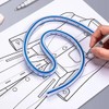UPIQNG Flexible Curve Ruler Double Sided Scale Measure Ruler Plastic