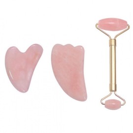 Roller Face Massager Lifting Gua Sha Acupressure Self Roller Stone 10ea