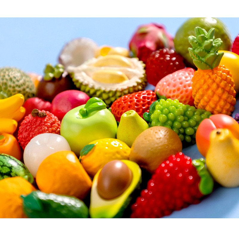 Mini Fruit Figurines for DIY Decoration – 30-Piece Resin Miniature