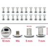 My Belt - 20 Pieces Stainless Steel Book Screws 7