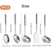 5PCS Kitchen Utensils Set Stainless Steel Cooking Utensils Set Heat