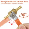 Ball Valve with Hose Nozzles, Barb Shut-off Ball Valve, 2