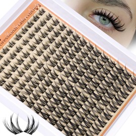 Manga Lash Clusters Spiky Eyelash Clusters Natural Lash Extensions Wispy Lashes Clusters C Curly 8-16mm Individual Lashes Extension 140pcs DIY at Home Cluster Lashes by Ruairie