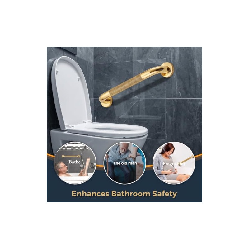 2 Pack 500mm 20inch Grab Bar Rail, 304 Stainless Anti