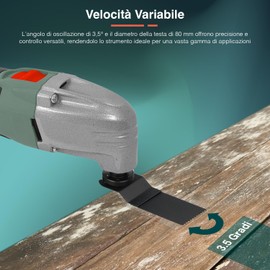 Avilia 300W Oscillating Precision Multi Tool with 9 Accessories - Versatile Tool for Grinding, Polishing, Grinding