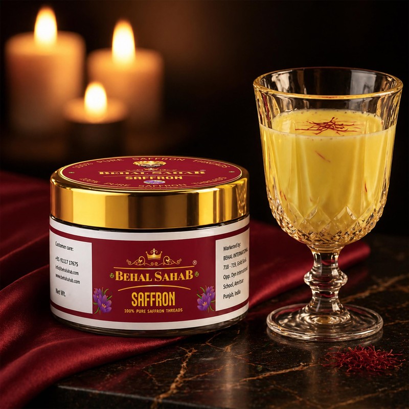 Behal Sahab 100% Pure Saffron - 0.106 oz (3 Gram),