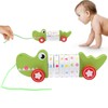 Aleevii Pull-along toy crocodile sliding toy made of wood toy