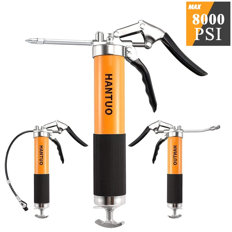 Grease Gun, 8000 PSI Heavy Duty Professional Pistol Grip Grease