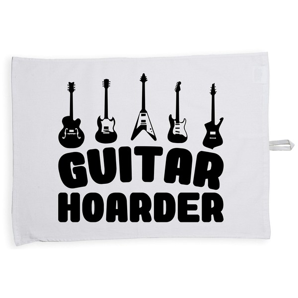 Hippowarehouse Guitar hoarder Tea Towel Eco Printed Dish Cloth Kitchen