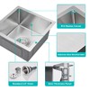 TSIBOMU 15 x 15 Inch Undermount Kitchen Sink, T-304 Stainless