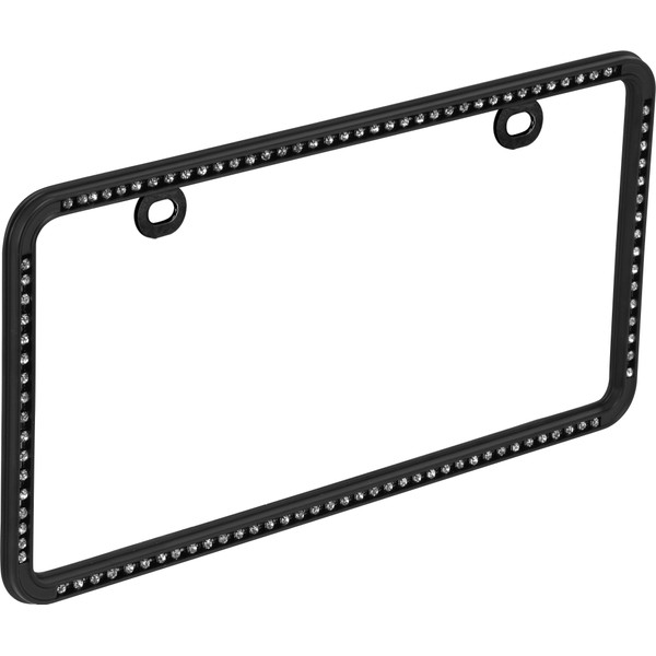 Bell Automotive 22-1-46501-8 Universal Black Diamond Design License Plate Frame