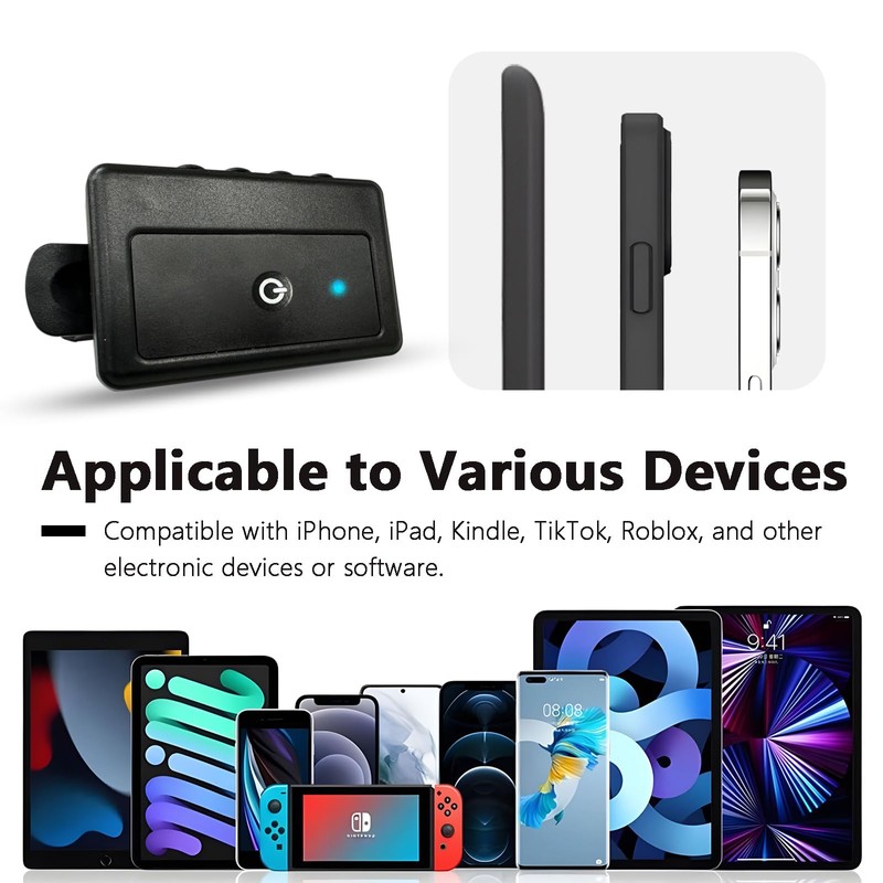 Remote Control Page Turner for Kindle Reading-Remotely Click Page Turner