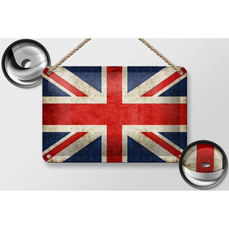 Tin Sign Flag 18 x 12 cm United Kingdom Metal