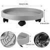 3 Pack Plant Caddy with Wheels Rolling Plant Stand with