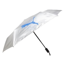 Puma PBP66WJ55 Front Silver C Automatic Open and Close Folding Umbrella, Blue, 21.7 inches (55 cm)