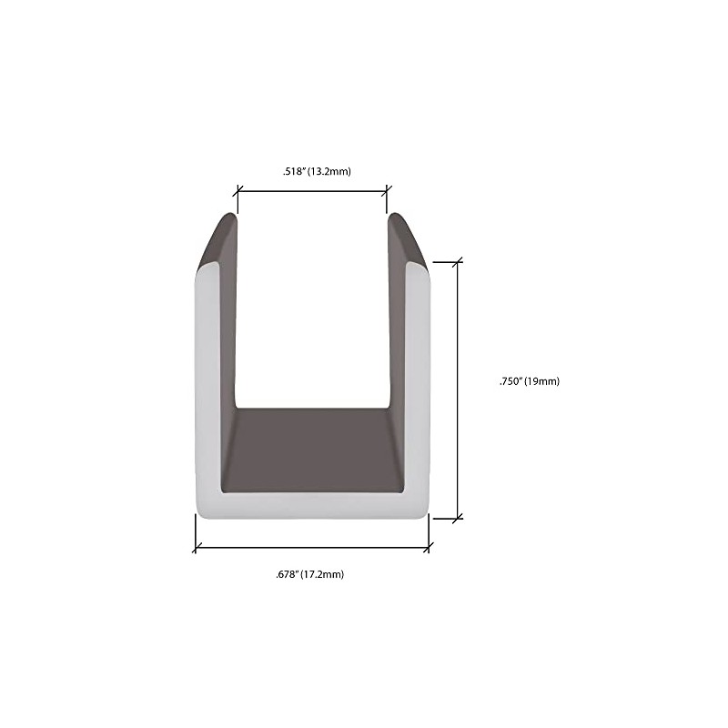 CRL SDCD12PN Polished Nickel 1/2" Fixed Panel Shower Door Deep
