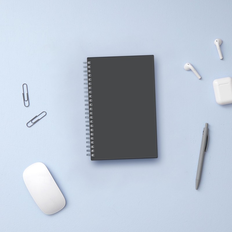 Blue Sky Notes Professional Notebook, 5.5" x 8.5" Journal, Gray,