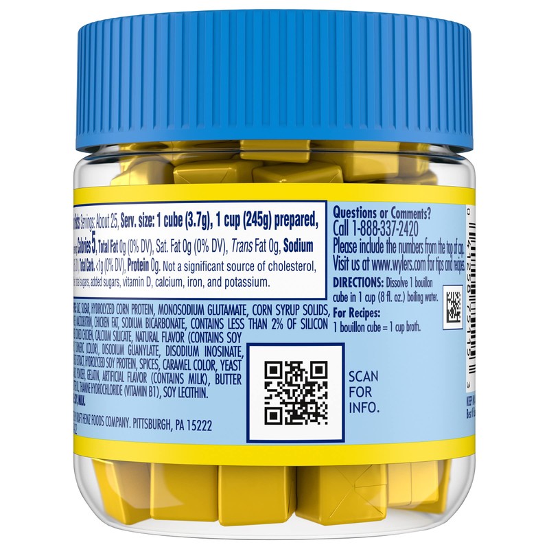 Wyler's Instant Bouillon, Chicken Cubes, 3.25 Ounce (Pack of 8)