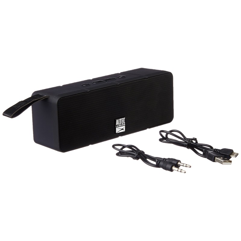 Altec Lansing IMW140-AB Dual Motion Portable Bluetooth Speaker (Black), 2.36